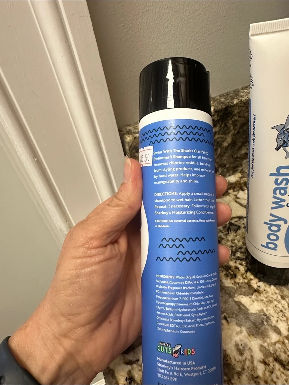 Sharkey’s Kids Swimmers Blue After-Swim Body Wash & Shampoo